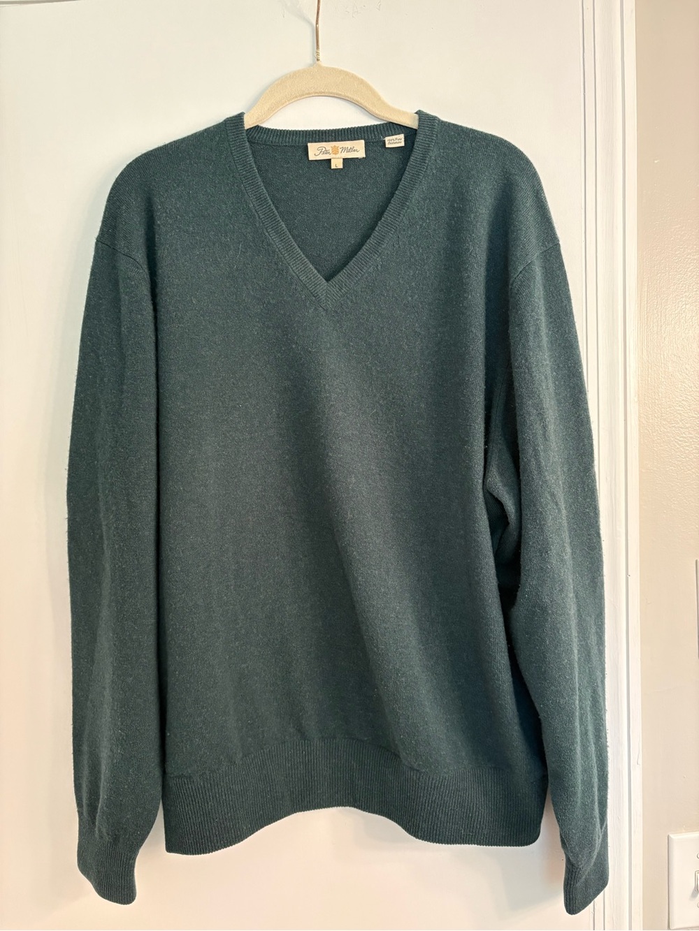 Vintage Peter Millar Men's V-Neck Sweater 100% Cashmere size Large